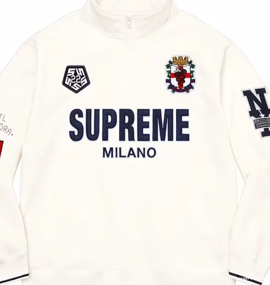 Zip and 22FW M Half Half Pullover Milan White S Zip L Black Hoodie XL Milano 1015